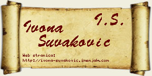 Ivona Šuvaković vizit kartica